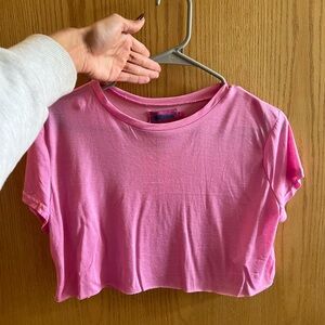 Pink Cropped Tee